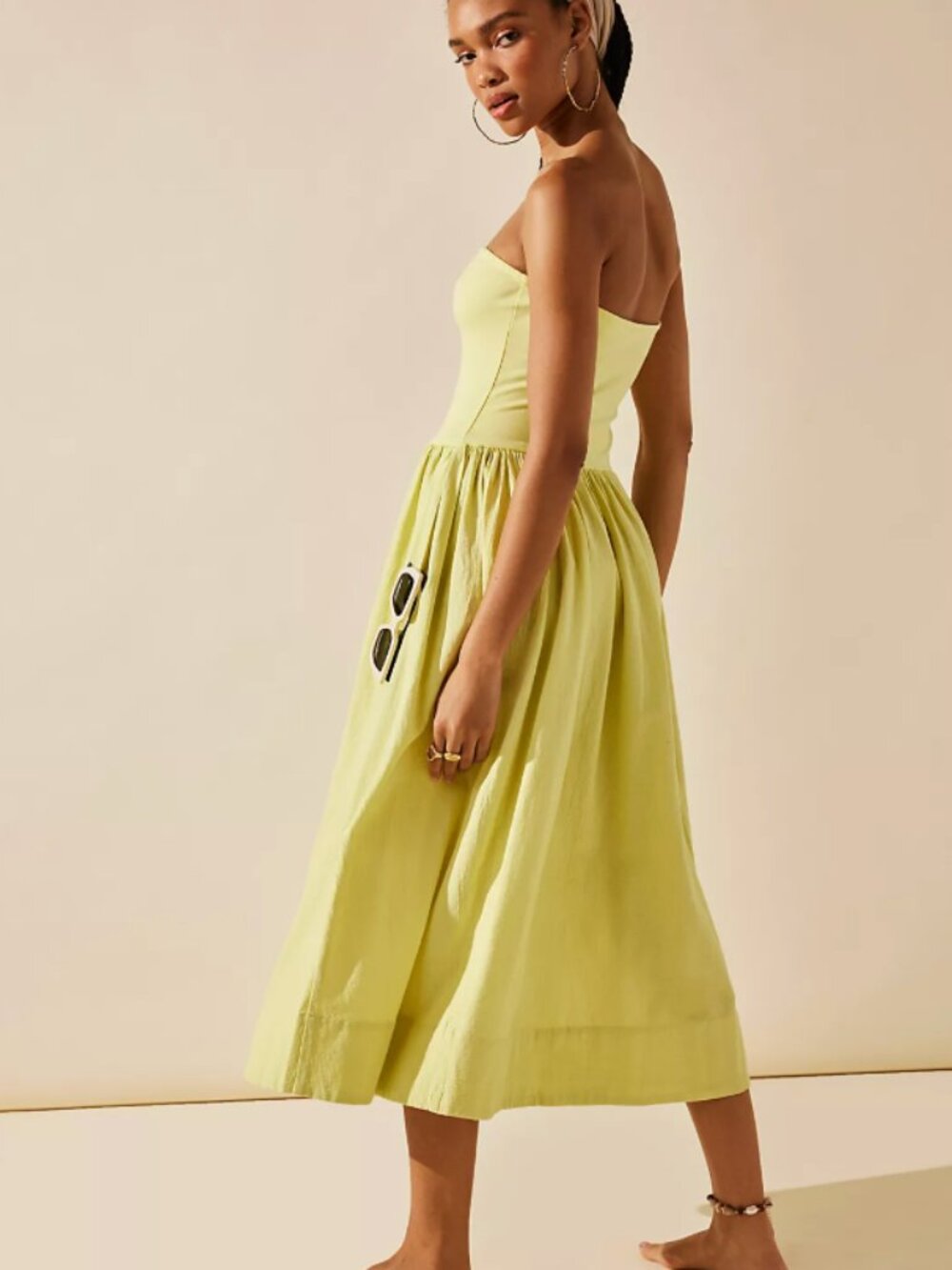 Onda Drop-Waist Tube Midi Dress